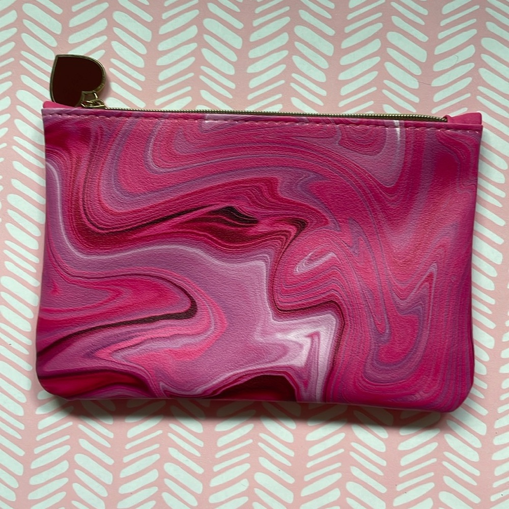 Ipsy glam bag pouch - February 2023 pink marble cosmetic bag